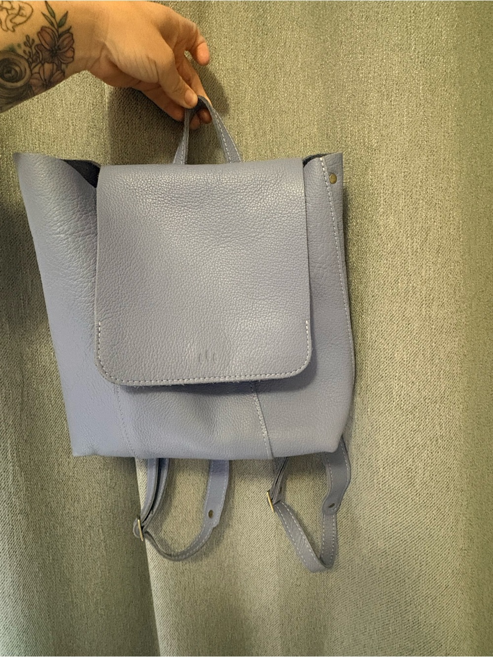 Portland Leather Lilac Pebbled Leather Backpack